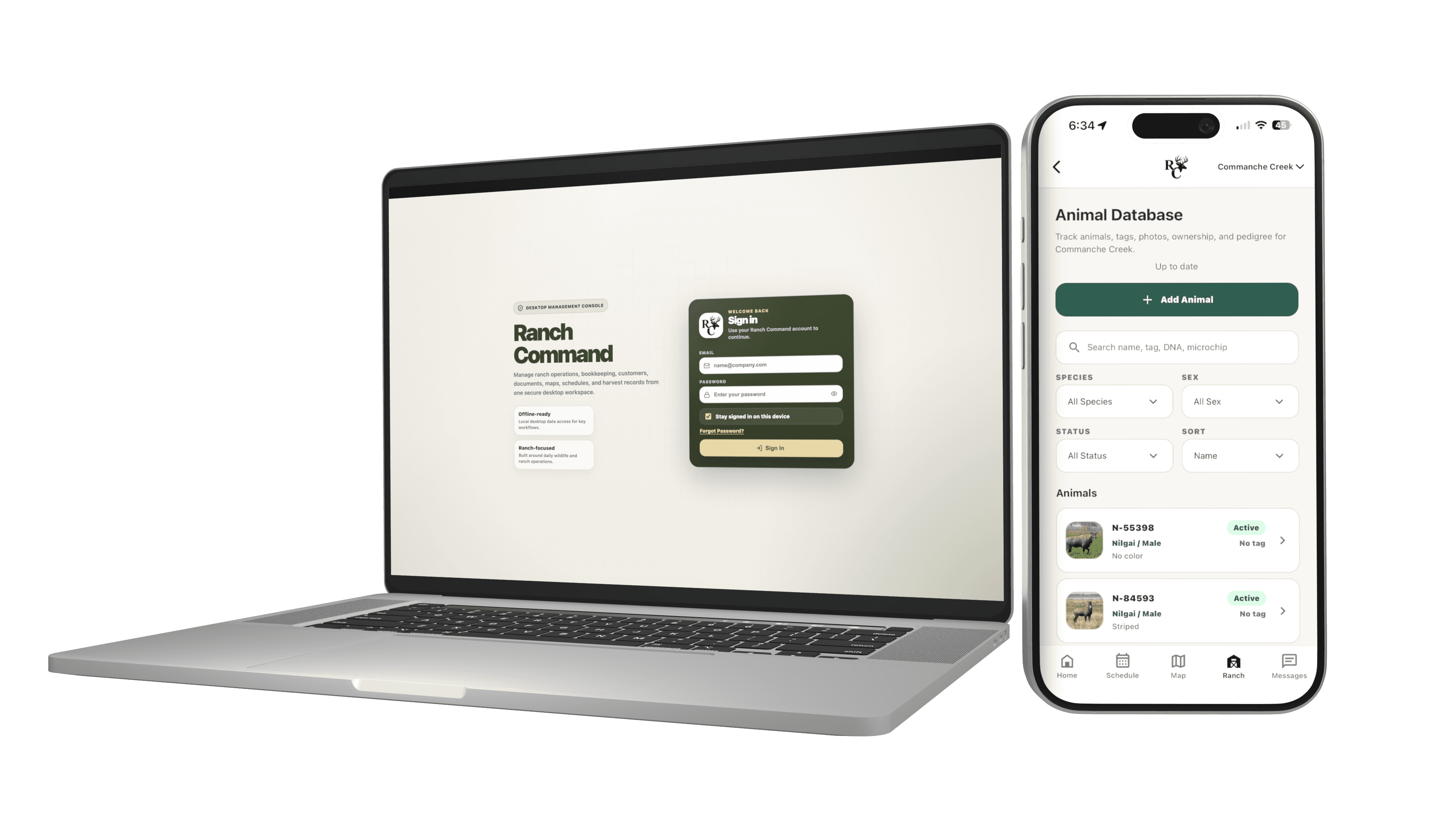 Ranch Command desktop and mobile software preview