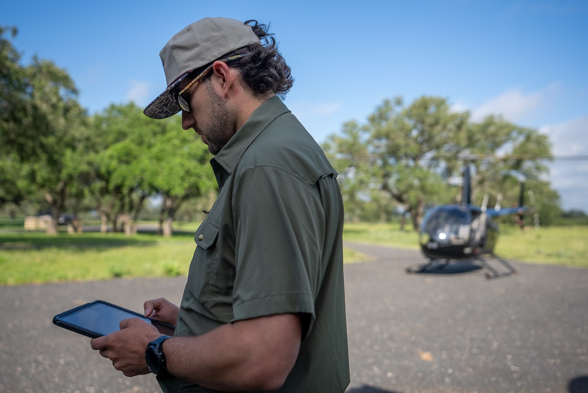 Ranch Command software being used during ranch field work